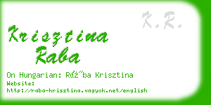 krisztina raba business card